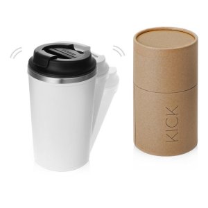 Герметичная термокружка на присоске Kick, 350 мл, белый Герметичная термокружка на присоске Kick, 350 мл, белый