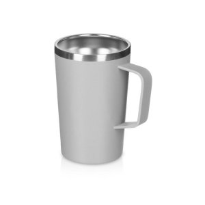 Стальная кружка с двойными стенками и порошковым покрытием Tibet, серый Стальная кружка с двойными стенками и порошковым покрытием Tibet, серый