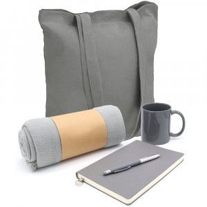 Подарочный набор Тепло и вдохновение, серый Подарочный набор Тепло и вдохновение, серый