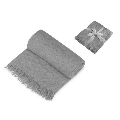 Плед акриловый Mohair, серый