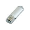 USB 2.0- флешка на 64 Гб с прозрачным колпачком, серебристый