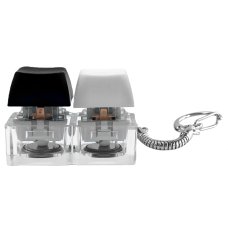 Брелок KeyDuo с LED подсветкой, чёрно-белый Брелок KeyDuo с LED подсветкой, чёрно-белый