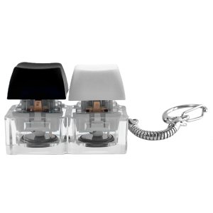 Брелок KeyDuo с LED подсветкой, чёрно-белый Брелок KeyDuo с LED подсветкой, чёрно-белый