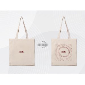 Сумка Donny с донной складкой и парусиновыми ручками, натуральный, с DTF (полноцвет)