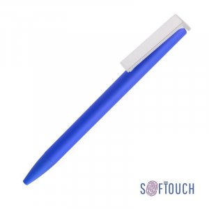 Ручка шариковая "Clive", синий, покрытие soft touch, цвет синий с серебристым