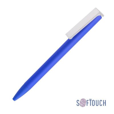 Ручка шариковая "Clive", синий, покрытие soft touch, цвет синий с серебристым