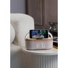 Bluetooth стерео-колонка "Smart Band" 10Вт (2х5Вт) с беспроводным (15W) ЗУ, лампой, часами, FM радио, цвет бежевый