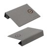 Настольная складная подставка "Cool Mat" с беспроводным (15W) ЗУ, сенсорной подсветкой логотипа, функцией MagSafe и ковриком для мыши, цвет серы