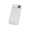 Внешний аккумулятор со встроенными кабелями Фрэйм, 10000мач, белый