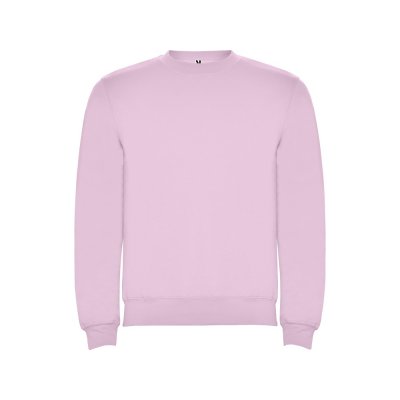 Свитшот с начесом Clasica унисекс, светло-розовый