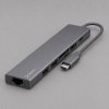 USB Type-C хаб 7-в-1, HDMI, Power Delivery, 2xUSB 3.0, RJ45, microSD/SD, графит, Deppa USB Type-C хаб 7-в-1, HDMI, Power Delivery, 2xUSB 3.0, RJ45, microSD/SD, графит, Deppa