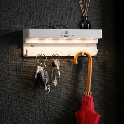 Ключница "KeyHub" с подсветкой, цвет белый