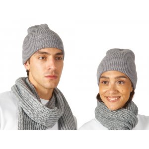 Шапка Nordend, крупный риб, серый меланж Шапка Nordend, крупный риб, серый меланж