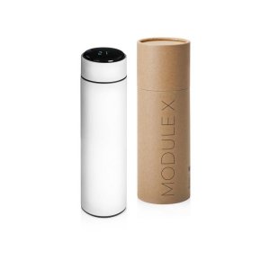 Вакуумный термос Module X с индикатором температуры, 500 мл, тубус, белый