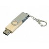 USB 2.0- флешка промо на 32 Гб с поворотным механизмом, натуральный/серебристый