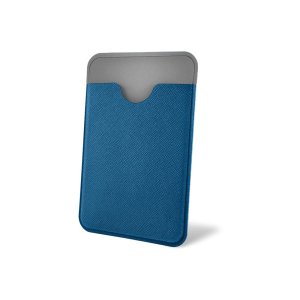 Чехол-картхолдер Favor на клеевой основе на телефон для пластиковых карт и и карт доступа, синий