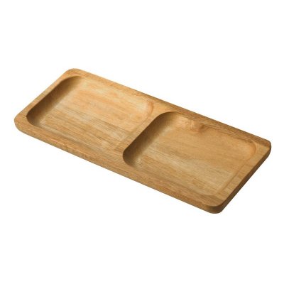 Менажница из акации с двумя секциями Almond