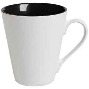 Кружка New Bell матовая, белая с черным Кружка New Bell матовая, белая с черным