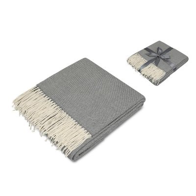 Акриловый плед Dapple 160x210 см, холодный серый