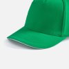 Бейсболка Long Beach, ярко-зеленая с белым