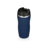 Подарочный набор с блокнотом С2, металлической ручкой и термокружкой, темно-синий
