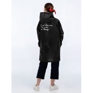Дождевик «Я не идеальна», черный