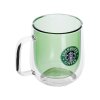 Цветная кружка Ubud с двойными стенками, зеленый (тампопечать)