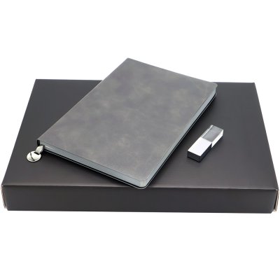 Подарочный набор ЗАМЕТЬ И ЗАПОМНИ, темно-серый