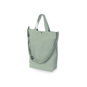 Сумка Helfer из хлопка на кнопке с регулирующейся лямкой, оливковый