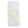 Универсальный аккумулятор с функцией беспроводной зарядки SATURN,белый с желтым,15х7,3х1,2см Универсальный аккумулятор с функцией беспроводной зарядки SATURN,белый с желтым,15х7,3х1,2см