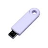 USB 2.0- флешка промо на 4 Гб прямоугольной формы, выдвижной механизм, белый