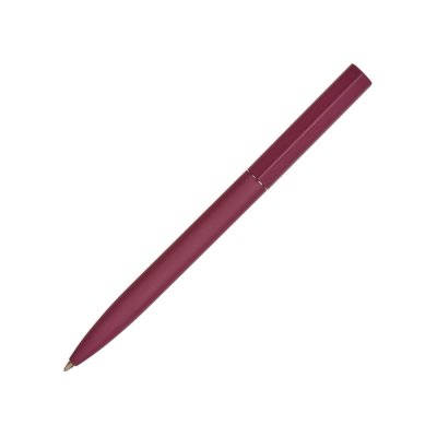 Шариковая металлическая ручка Minimalist софт-тач, бургунди