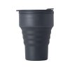 Силиконовый складной стакан GoCup, темно-серый