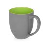 Кружка керамическая Gracy 450мл, серый/зеленое яблоко