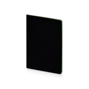 Бизнес-тетрадь А5 Pragmatic Contrast, 40 листов в клетку, черный с салатовым срезом