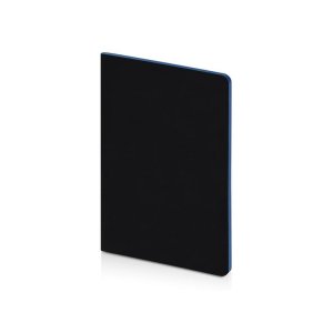 Бизнес-тетрадь А5 Pragmatic Contrast, 40 листов в клетку, черный с голубым срезом