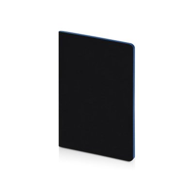 Бизнес-тетрадь А5 Pragmatic Contrast, 40 листов в клетку, черный с голубым срезом