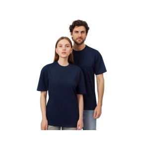 Футболка из френч терри Warsaw унисекс 220гр, темно-синий Футболка из френч терри Warsaw унисекс 220гр, темно-синий