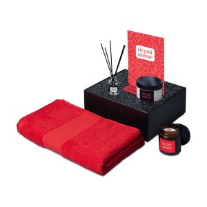 Подарочный набор Re:y. Care с полотенцем, солью для ванны и диффузором