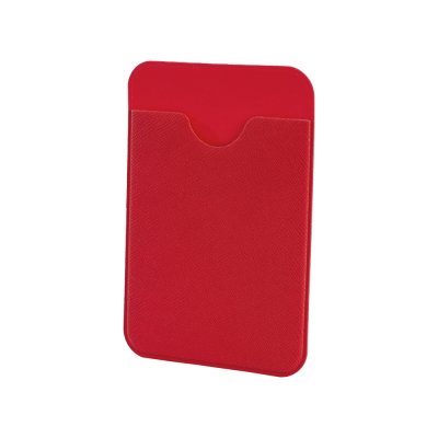 Чехол-картхолдер Favor на клеевой основе на телефон для пластиковых карт и и карт доступа, красный