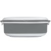 Ланч-бокс Hotty 750 мл для микроволновой печи, серый/белый