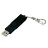 USB 2.0- флешка промо на 64 Гб с поворотным механизмом и однотонным металлическим клипом, черный