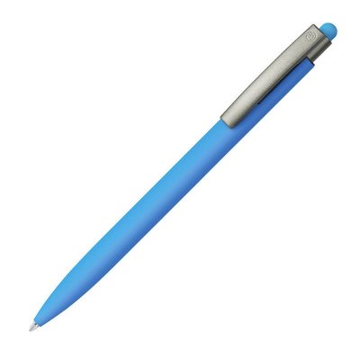 ELLE SOFT, ручка шариковая,голубой, металл, синие чернила
