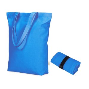 Сумка Fixy из переработанного хлопка с фиксирующей эластичной лентой, синий Сумка Fixy из переработанного хлопка с фиксирующей эластичной лентой, синий