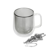 Набор Bergamot: кружка и ситечко для чая, черный