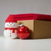 Набор подарочныйSNOWTIME: плед, кружка-снеговик, шар елочный в подарочной коробке