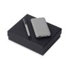 Подарочный набор c пластиковой ручкой, повербанком С2, 10000 mAh, серый