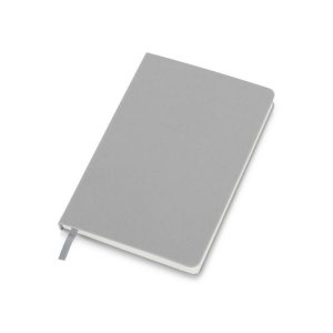 Бизнес-блокнот C2 софт-тач, твердая обложка, 128 листов, серый