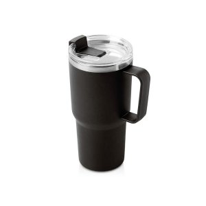 Термокружка KENCHER с двойными стенками из нержавеющей стали 304 и полипропилена, черный