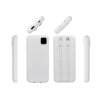 Внешний аккумулятор со встроенными кабелями Фрэйм, 10000мач, белый